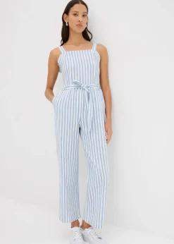 bonprix Combinaison coton et lin|Femme Combinaisons