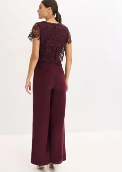 Femme bonprix Mode Festive|Combinaisons|Combinaison douce en matière néoprène avec dentelle