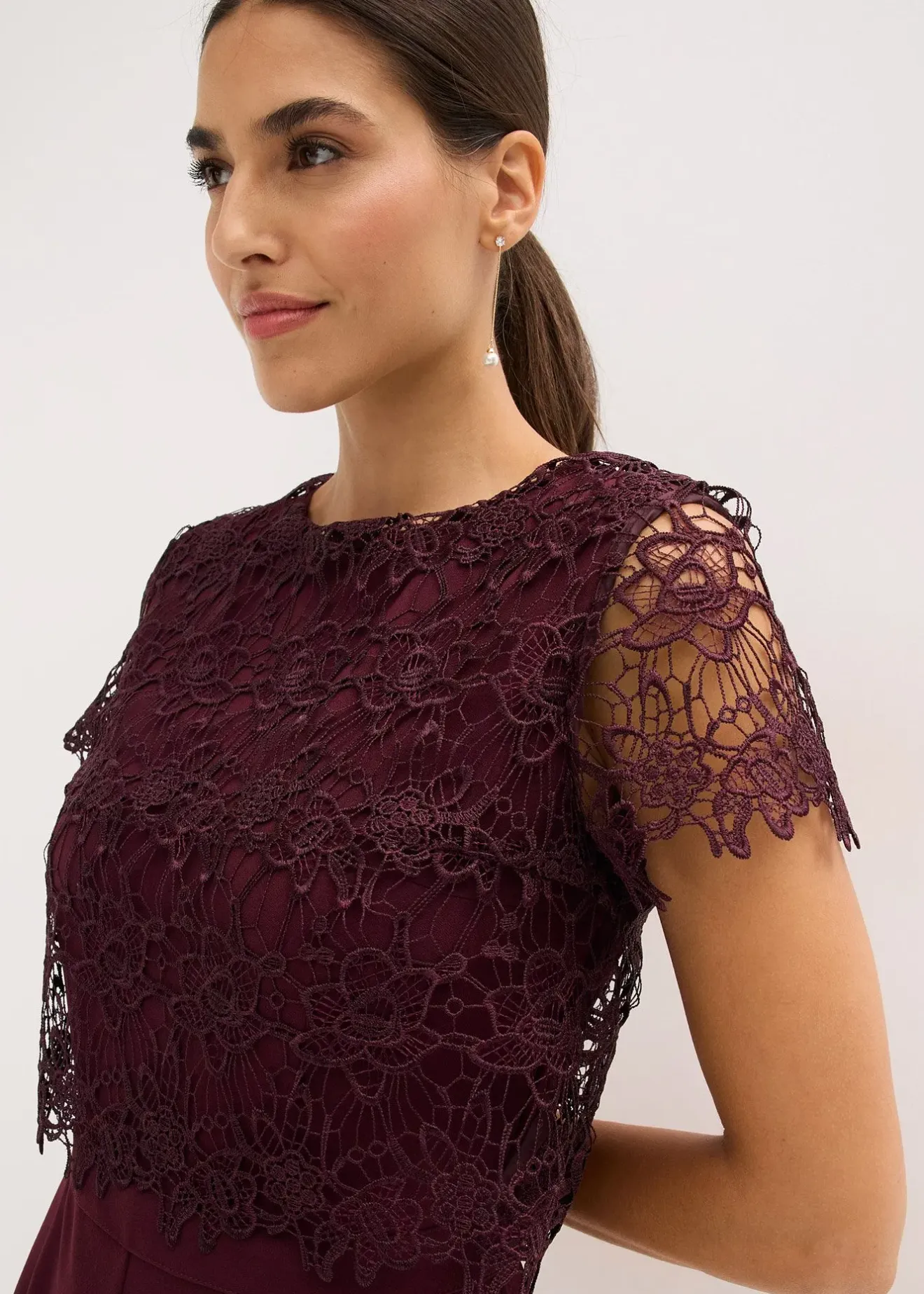 Femme bonprix Mode Festive|Combinaisons|Combinaison douce en matière néoprène avec dentelle