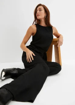 Femme bonprix Combinaisons|Combinaison en crêpe jersey texturé