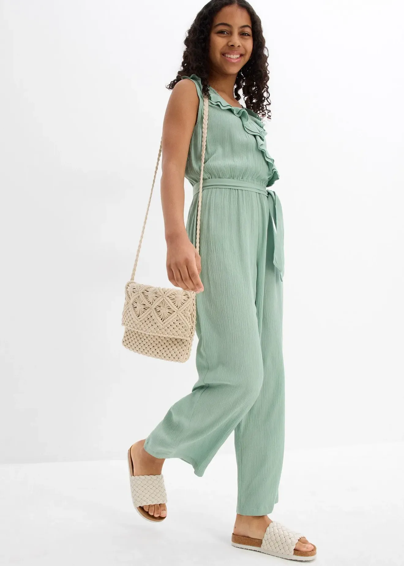 Enfant bonprix Vêtements Enfant|Filles 9-16 Ans·Robes & Combinaisons|Combinaison en crépon texturé