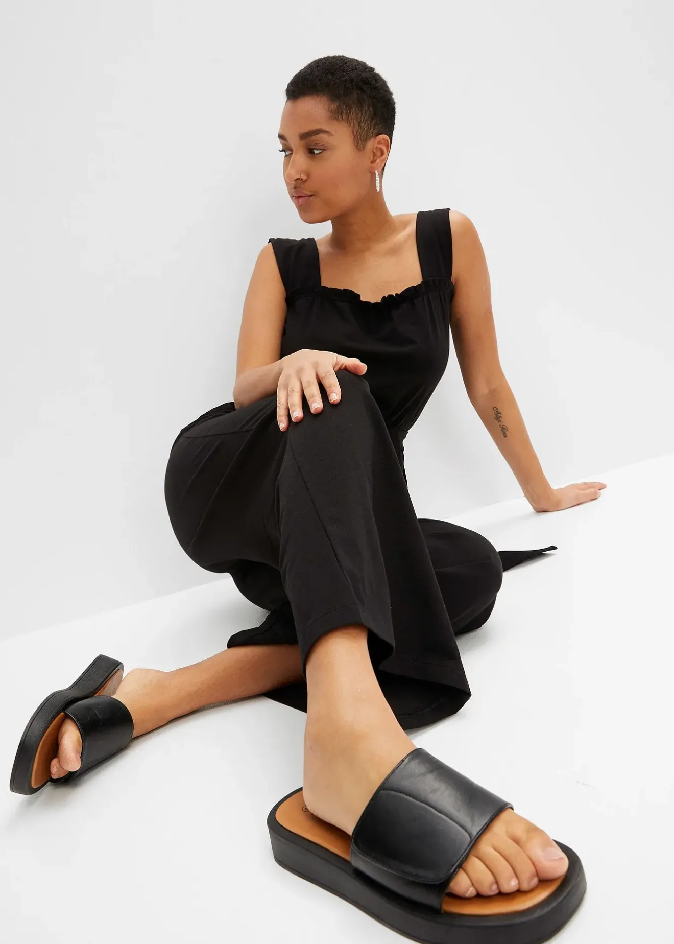 bonprix Combinaison en jersey coton|Femme Combinaisons