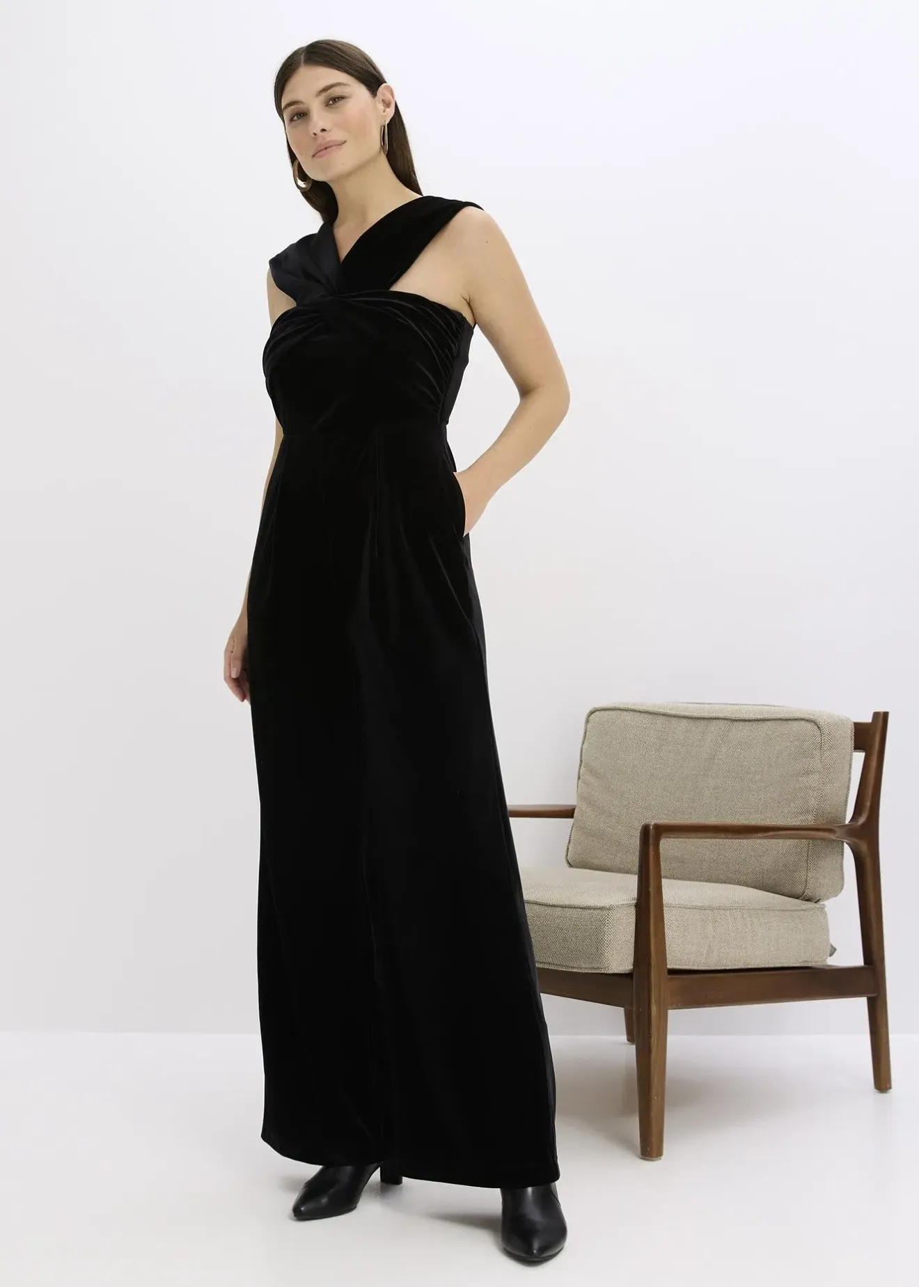 bonprix Combinaison en jersey velours fluide|Femme Combinaisons