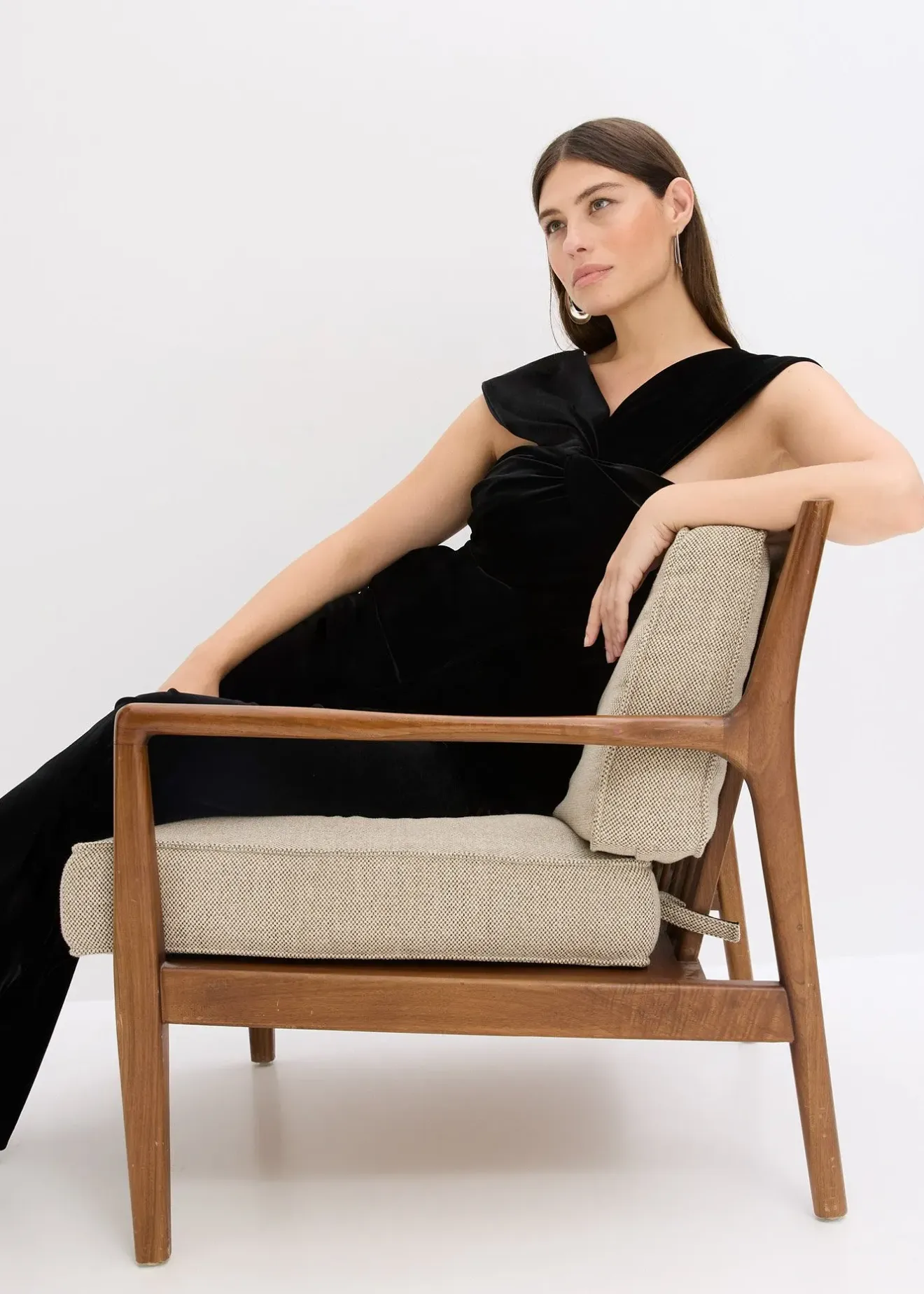 bonprix Combinaison en jersey velours fluide|Femme Combinaisons