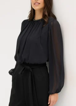 Femme bonprix Combinaisons|Combinaison en mousseline avec strass