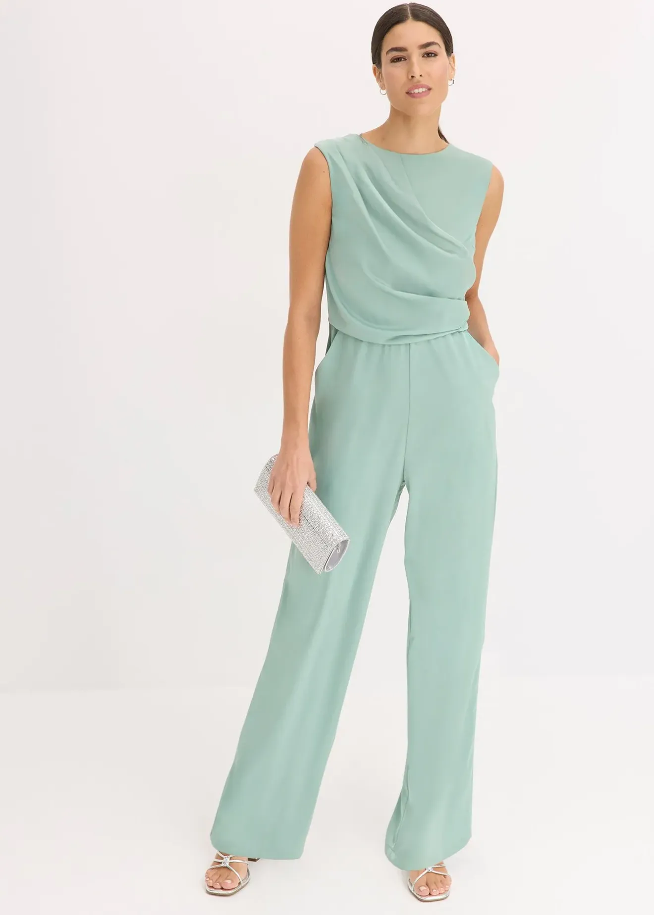 bonprix Combinaison en satin brillant|Femme Mode Festive|Combinaisons