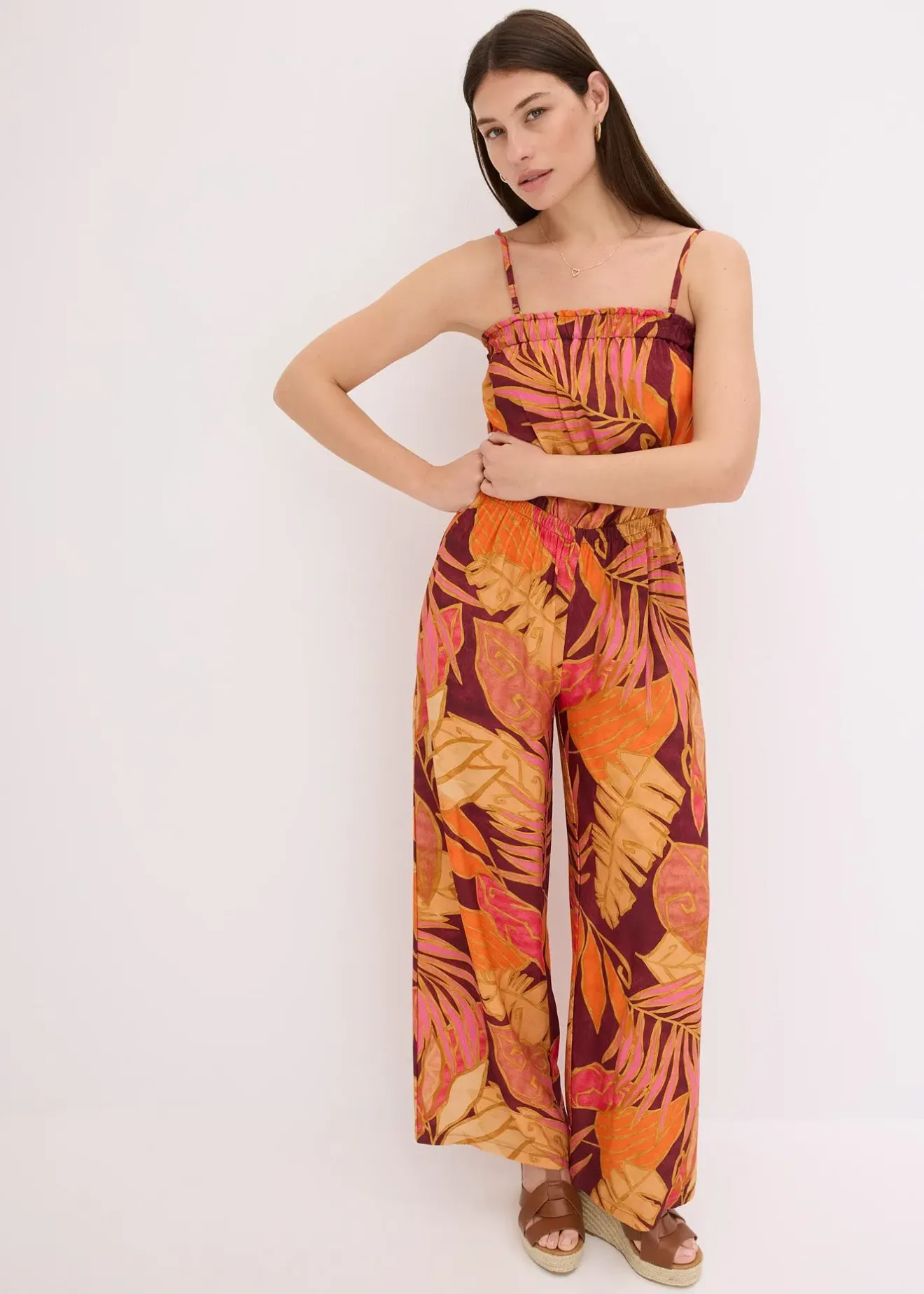 bonprix Combinaison imprimée en viscose fluide|Femme Combinaisons