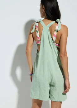 Femme bonprix Vêtements De Plage|Combinaisons|Combishort de plage en gaze de coton