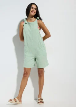 Femme bonprix Vêtements De Plage|Combinaisons|Combishort de plage en gaze de coton