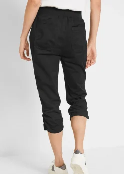 bonprix Corsaire à empiècement taille confortable et fronces|Femme Pantalons