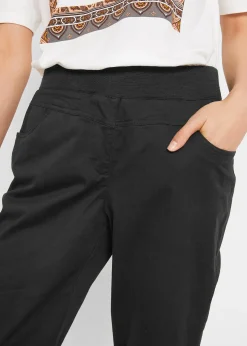 bonprix Corsaire à empiècement taille confortable et fronces|Femme Pantalons