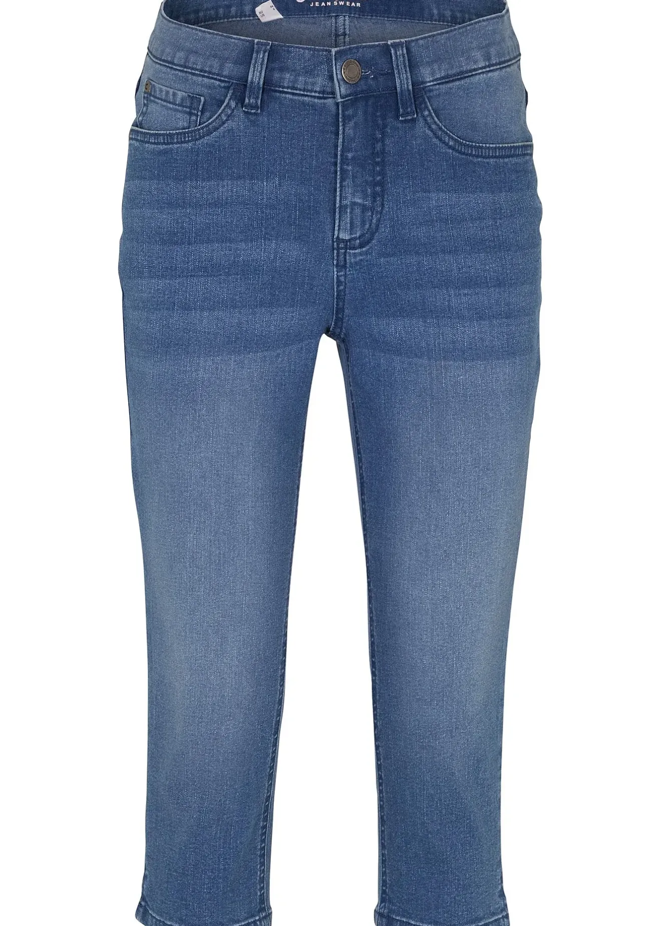 Femme bonprix Jeans|Corsaire en jean extensible