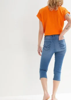 Femme bonprix Jeans|Corsaire en jean extensible