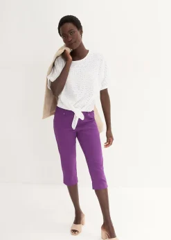 bonprix Corsaire extensible à taille élastiquée|Femme Pantalons