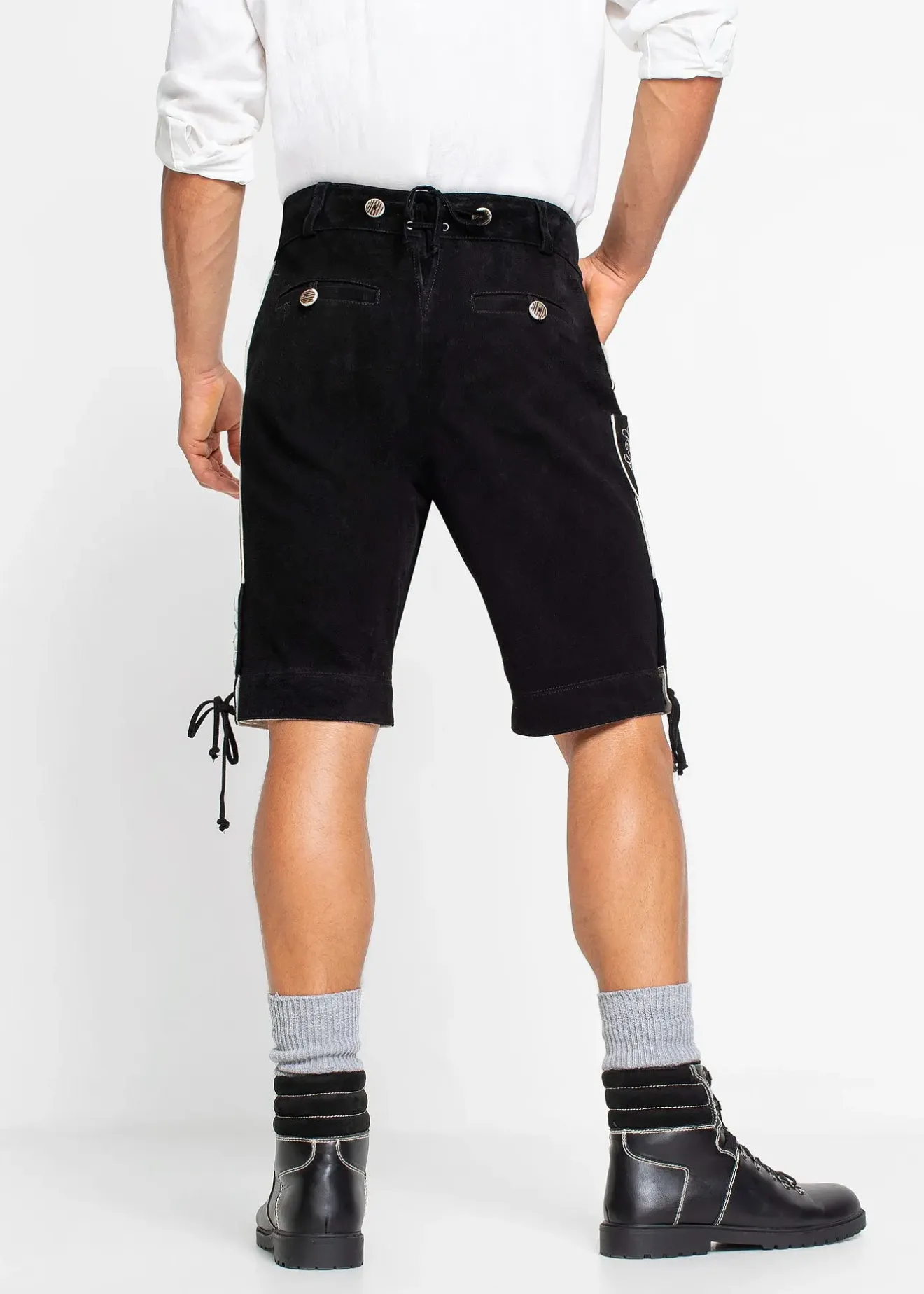 bonprix Culotte courte bavaroise en cuir Regular Fit|Homme Shorts|Pantalons
