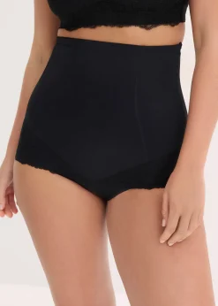 Femme bonprix Lingerie Sculptante|Bas|Culotte sculptante taille haute avec dentelle, maintien modéré