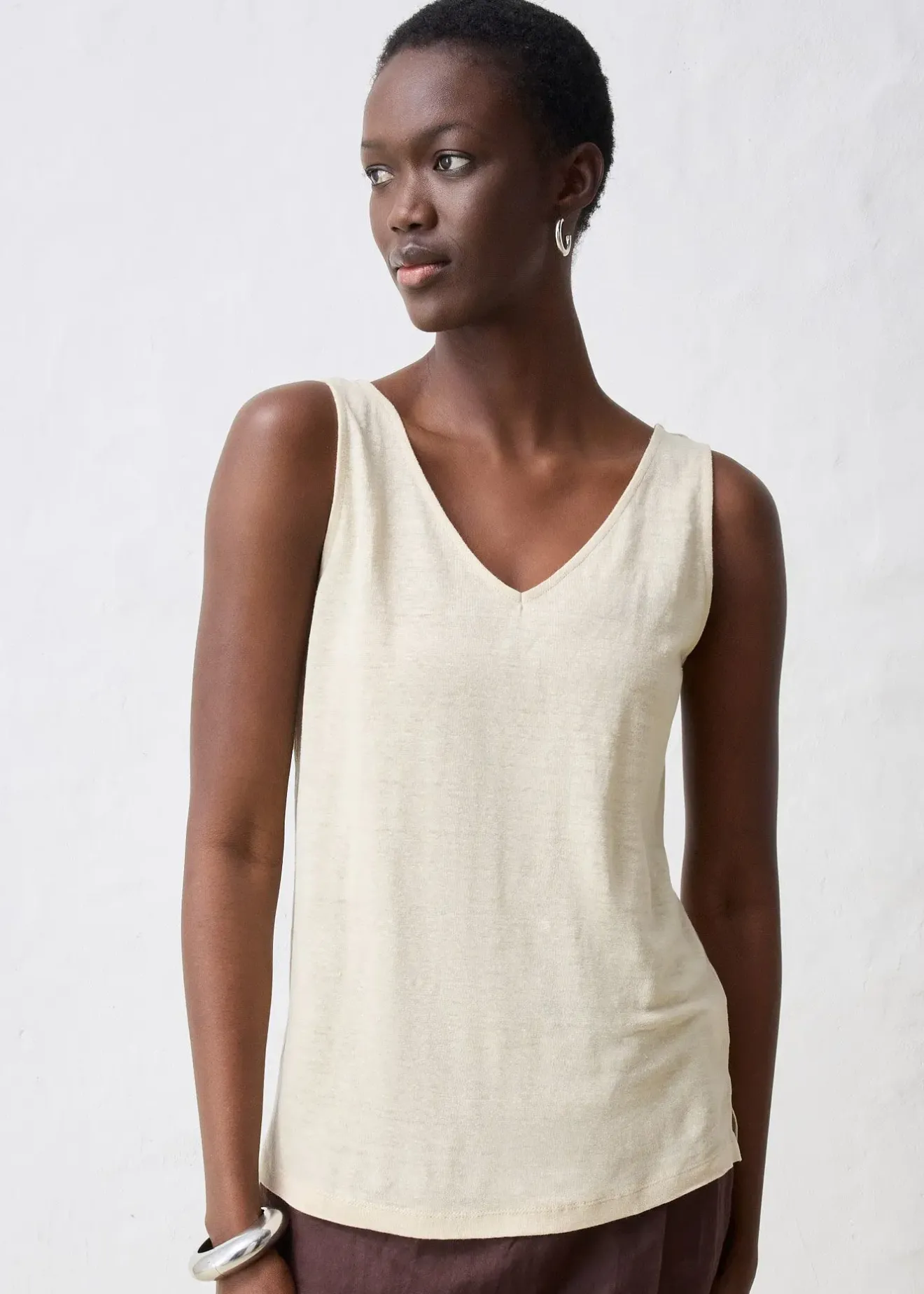 bonprix Débardeur 100% lin|Femme T-Shirts & Tops