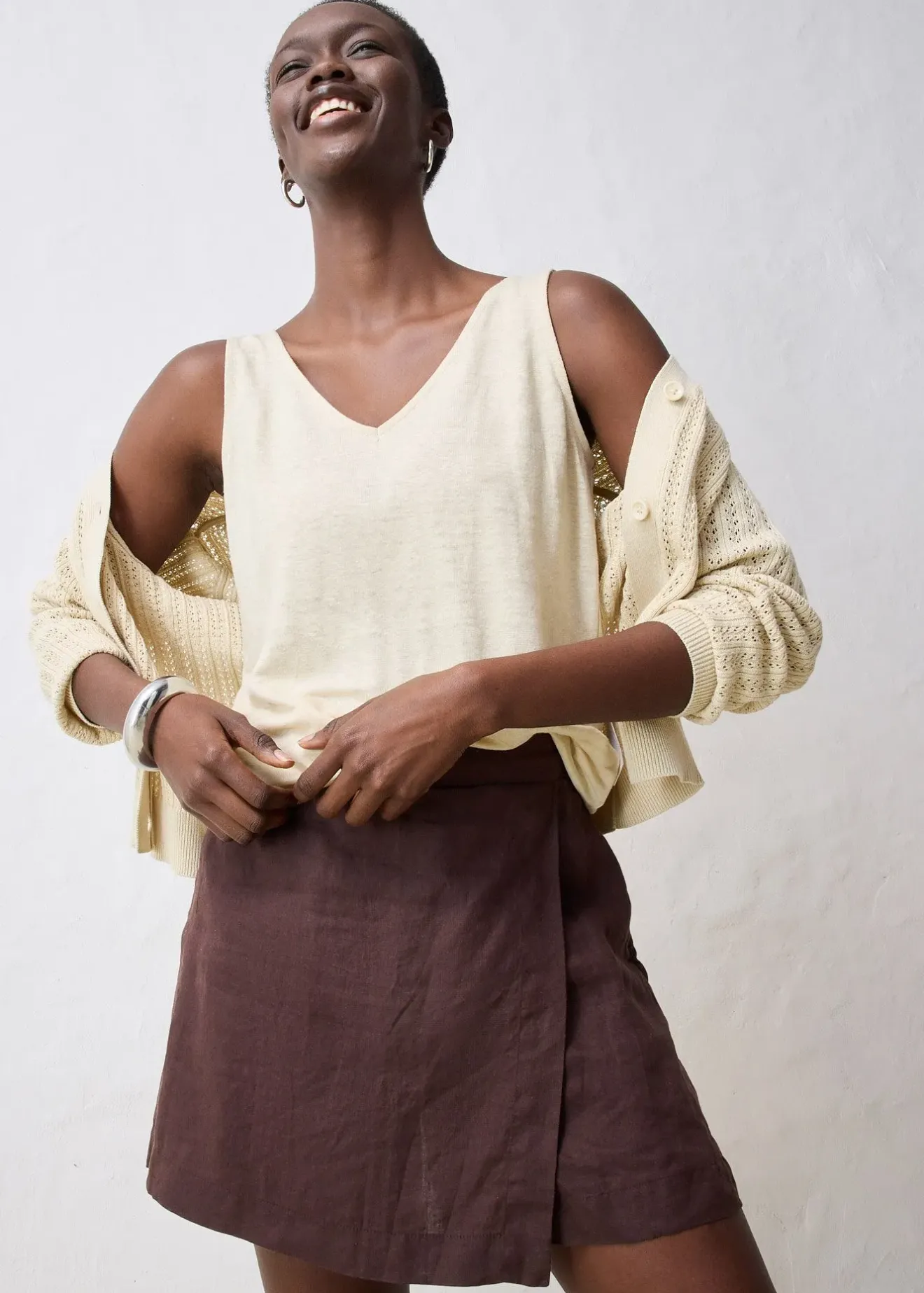 bonprix Débardeur 100% lin|Femme T-Shirts & Tops