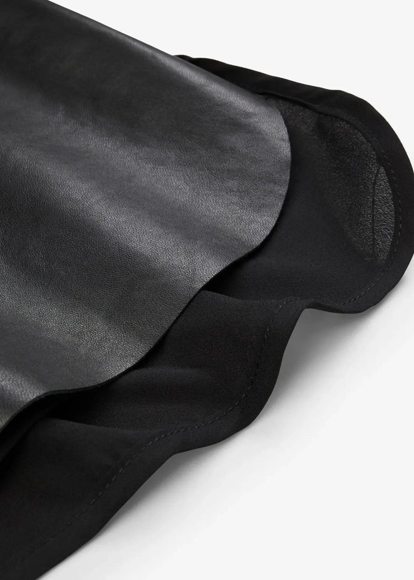 bonprix Débardeur avec devant en cuir nappa d’agneau|Femme Premium|T-Shirts & Tops