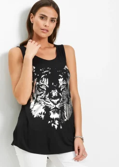 bonprix Débardeur long à logo imprimé|Femme T-Shirts & Tops