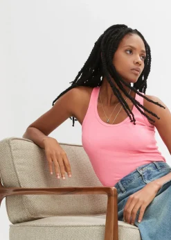 Femme bonprix Tricots De Peau|Basiques|Débardeurs côtelés