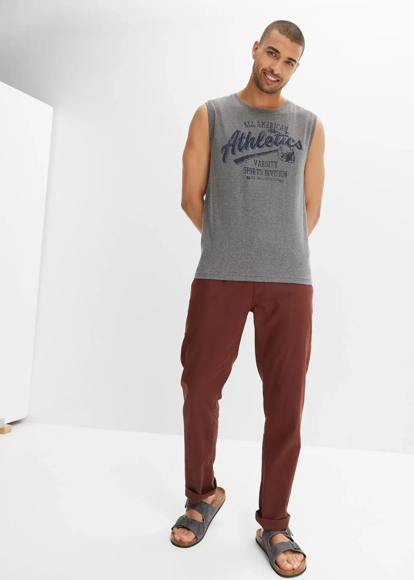 Homme bonprix T-Shirts & Polos|Débardeurs marcel 100% coton