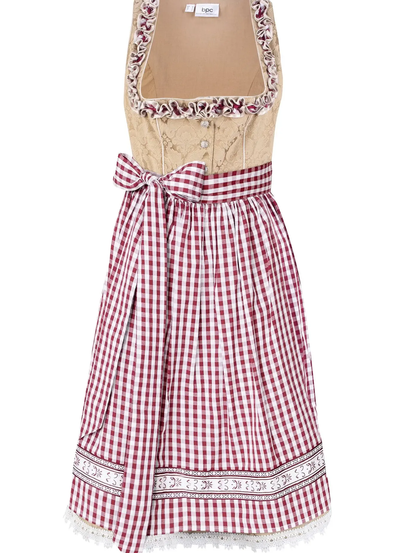 bonprix Dirndl avec tablier, longueur genou (ens. 2 pces)|Femme Robes
