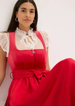 bonprix Dirndl avec velours, longueur midi (ens. 2 pces)|Femme Robes