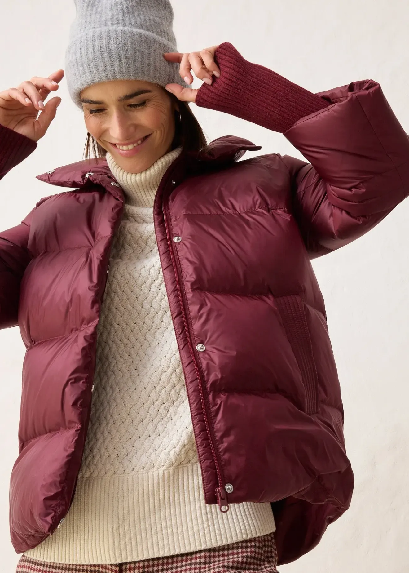 Femme bonprix Premium|Vestes & Manteaux|Doudoune à manches en maille