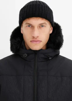bonprix Doudoune courte à capuche avec bordure sherpa|Homme Vestes
