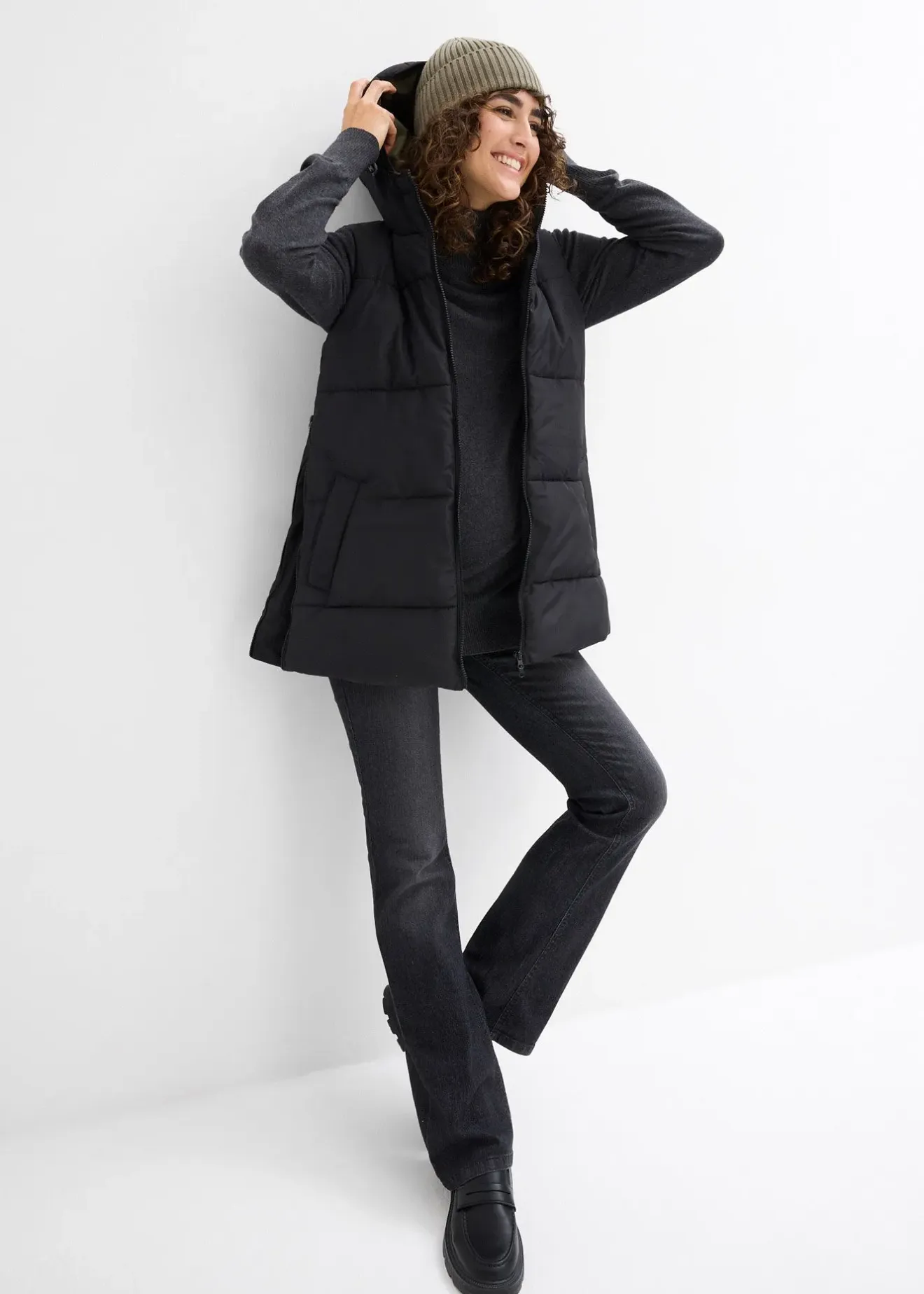 bonprix Doudoune de grossesse et de portage sans manches, déperlante|Femme Femme Enceinte