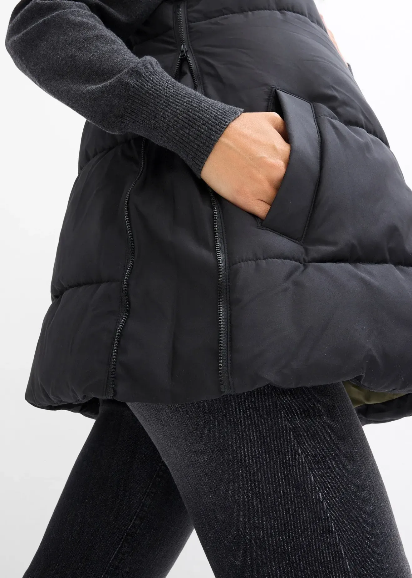 bonprix Doudoune de grossesse et de portage sans manches, déperlante|Femme Femme Enceinte