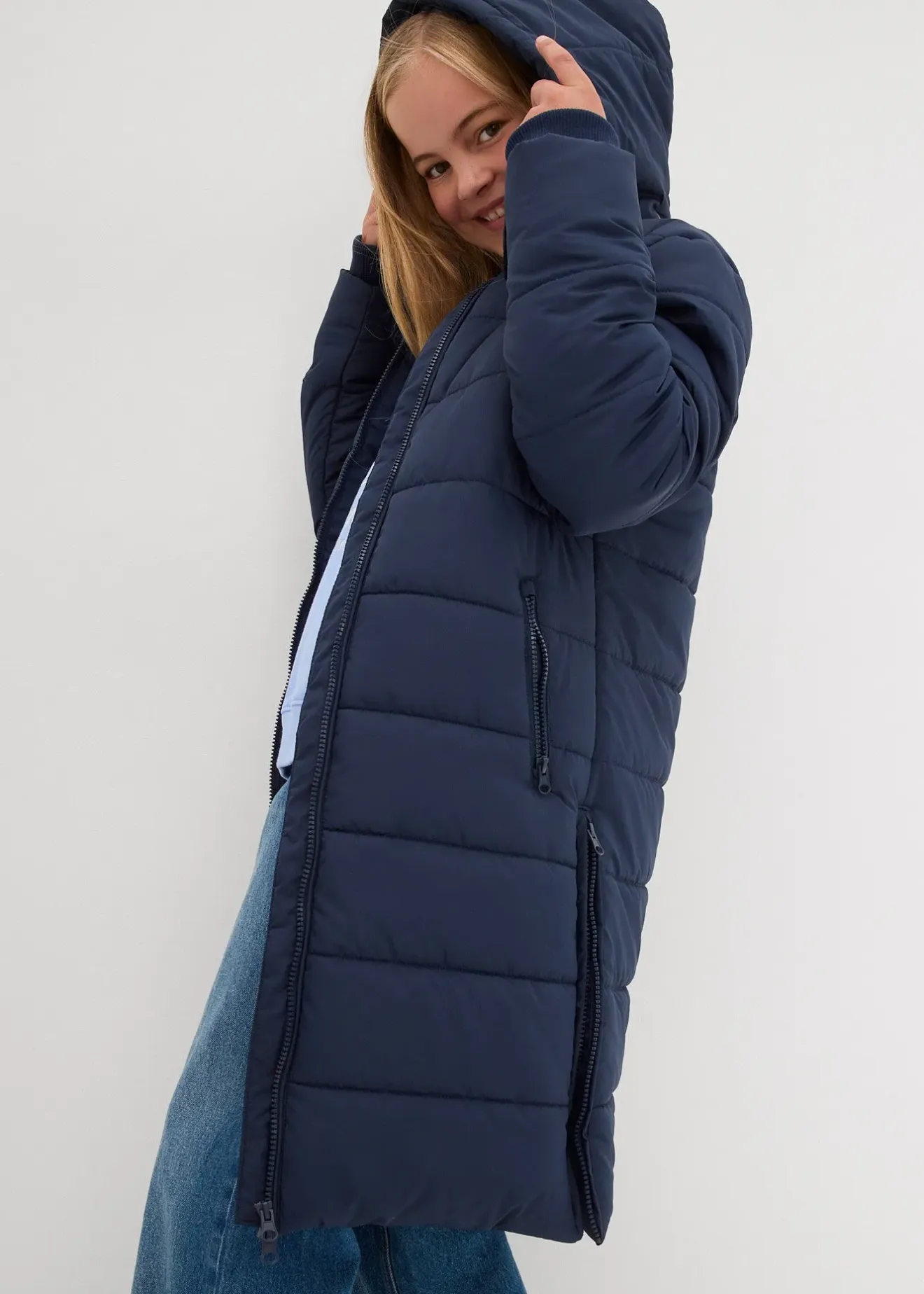 bonprix Doudoune longue à capuche amovible|Enfant Vêtements Enfant|Filles 9-16 Ans·Vestes Outdoor