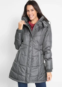 bonprix Doudoune longue à col montant et capuche|Femme Vestes & Manteaux