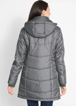 bonprix Doudoune longue à col montant et capuche|Femme Vestes & Manteaux