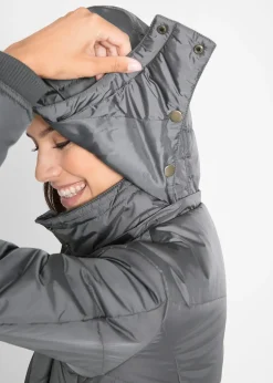 bonprix Doudoune longue à col montant et capuche|Femme Vestes & Manteaux