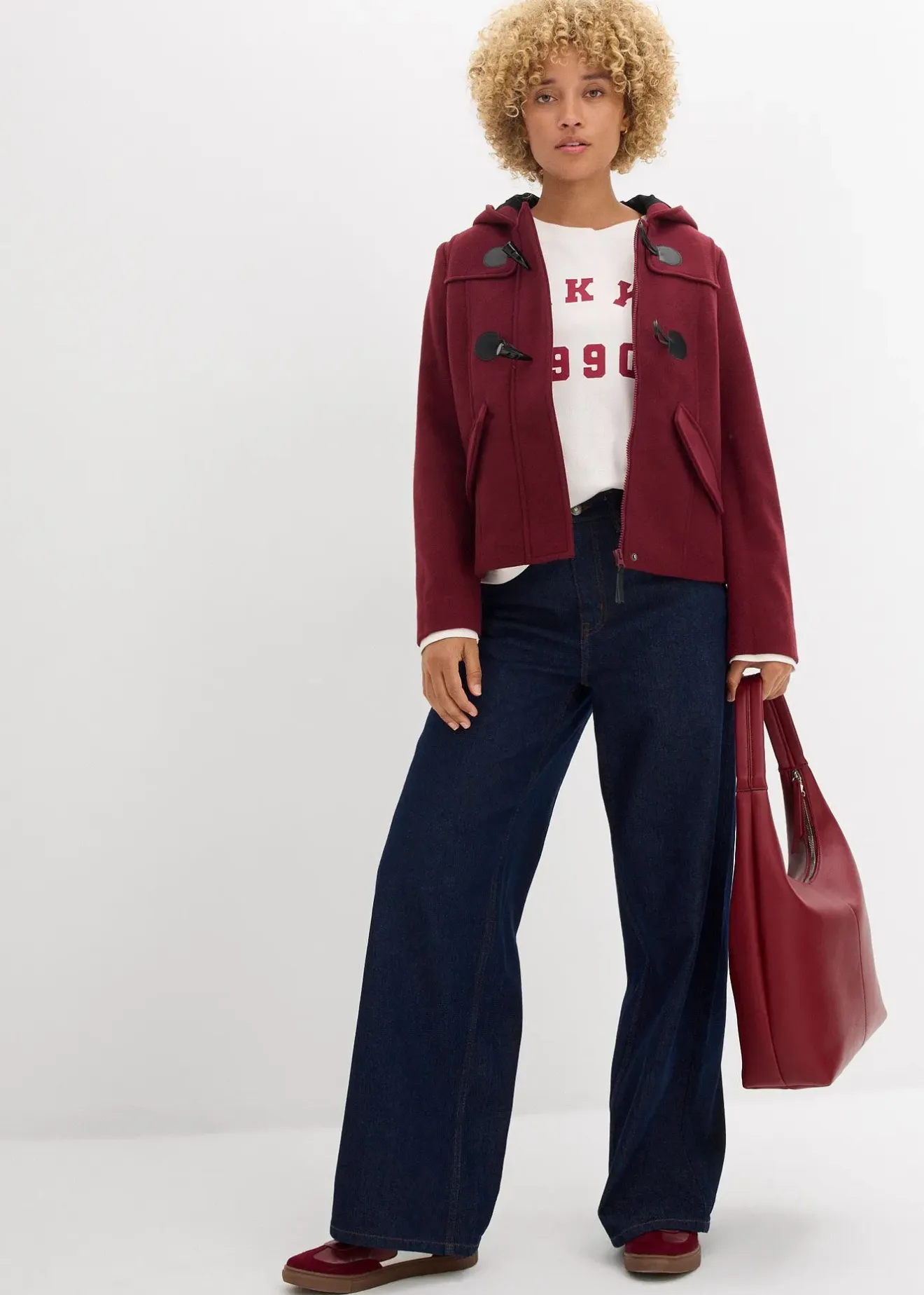 bonprix Duffle-coat aspect laine|Femme Vestes & Manteaux