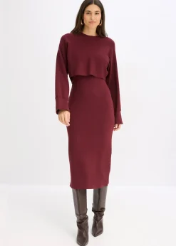 Femme bonprix Robes|Ensemble 2 pièces en maille