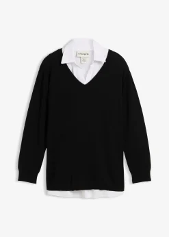 bonprix Ensemble de grossesse et d’allaitement avec pull et blouse sans manches|Femme Femme Enceinte