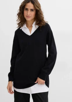 bonprix Ensemble de grossesse et d’allaitement avec pull et blouse sans manches|Femme Femme Enceinte