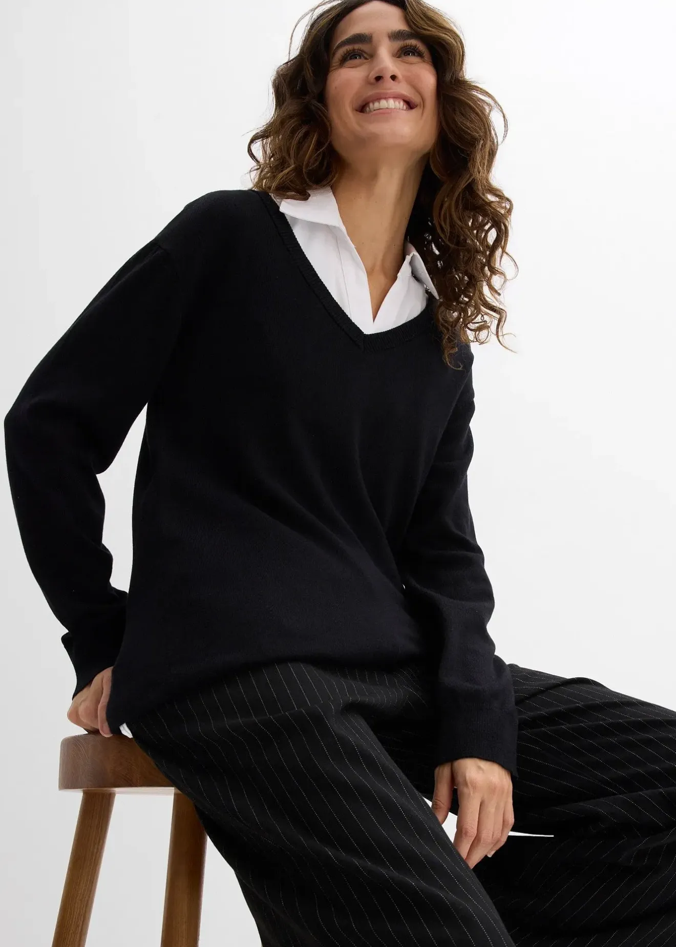 bonprix Ensemble de grossesse et d’allaitement avec pull et blouse sans manches|Femme Femme Enceinte