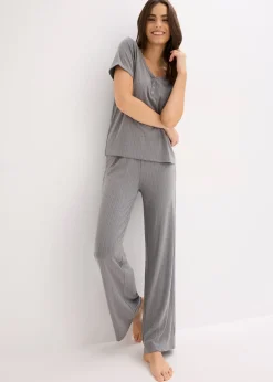 bonprix Ensemble d’intérieur en matière côtelée|Femme Homewear|Lingerie Nuit