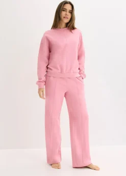 Femme bonprix Homewear|Lingerie Nuit|Ensemble d’intérieur en sweat avec haut raccourci