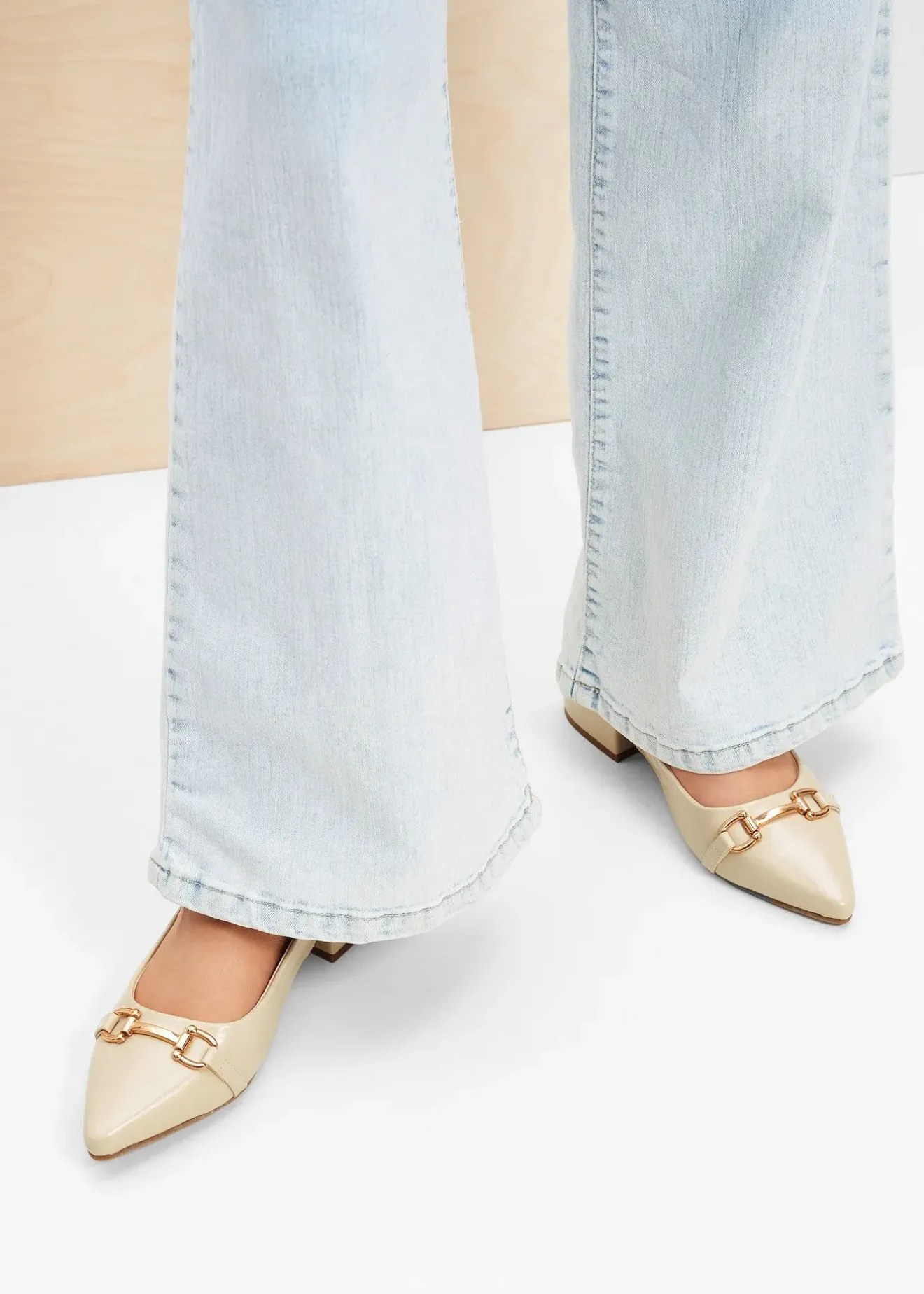 bonprix Escarpins slingback à talon plat|Femme Escarpins