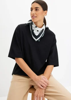 bonprix Foulard à pois en velours éponge|Femme Écharpes & Foulards