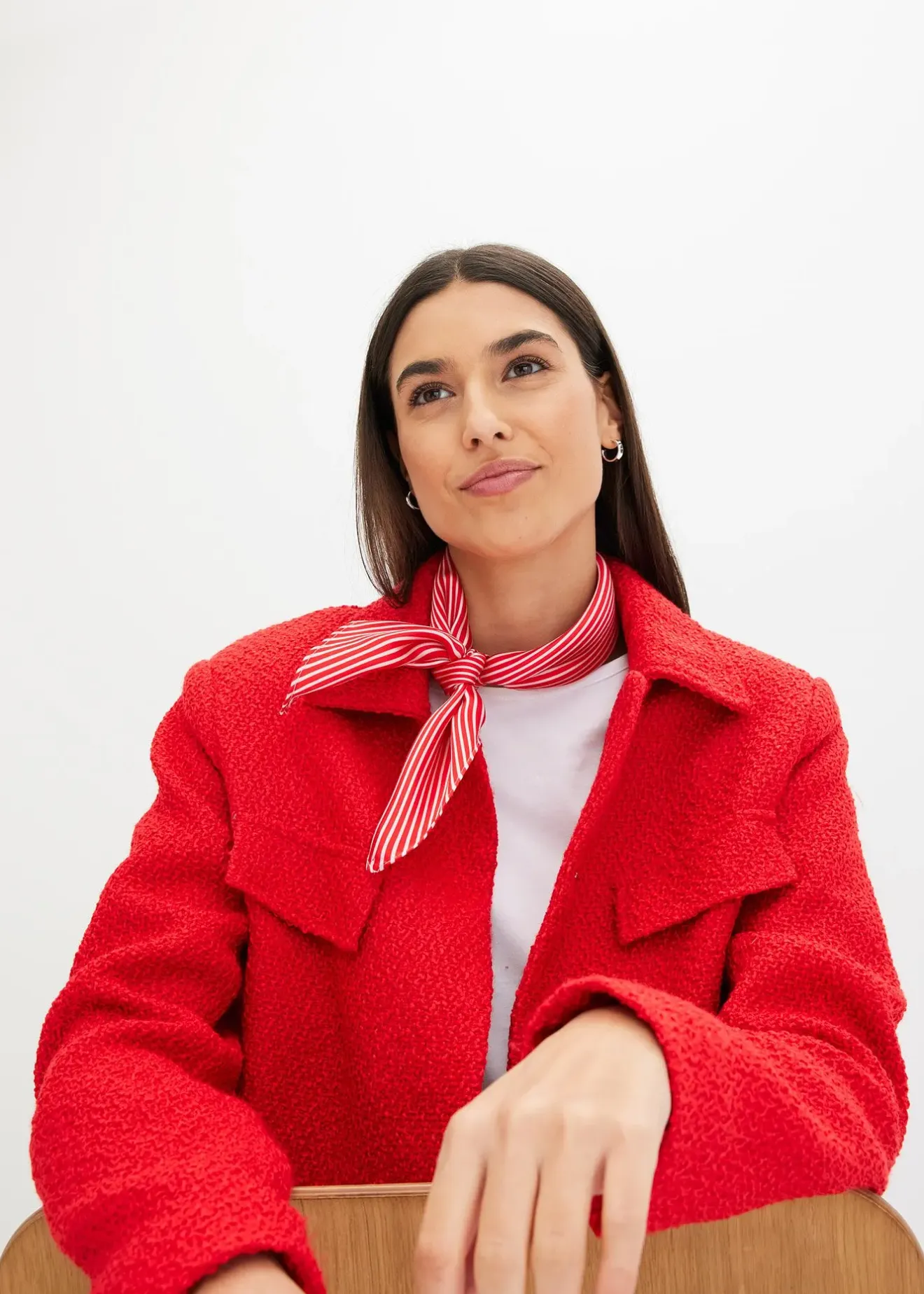 bonprix Foulard rayé en velours éponge|Femme Écharpes & Foulards