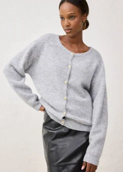 Femme bonprix Maille|Premium|Gilet chaud en maille en alpaga mélangé