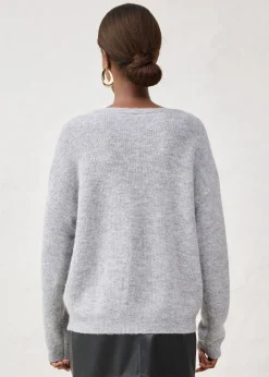 Femme bonprix Maille|Premium|Gilet chaud en maille en alpaga mélangé