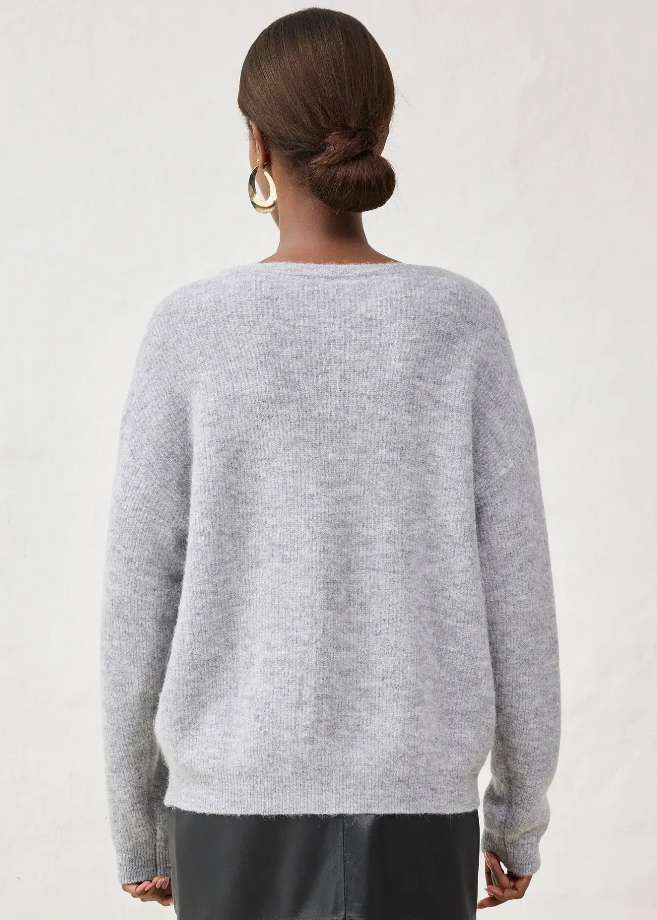 Femme bonprix Maille|Premium|Gilet chaud en maille en alpaga mélangé