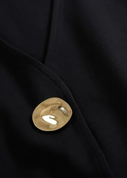 bonprix Gilet confortable en Punto di Roma avec bouton décoratif|Femme Sweats|Vestes & Manteaux